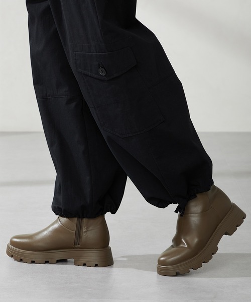 WA ORiental TRaffic ブーツ 厚底 タンクソール ラウンド ショート