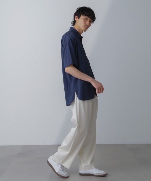 「NANO universe」 半袖シャツ X-LARGE ネイビー レディース_画像7