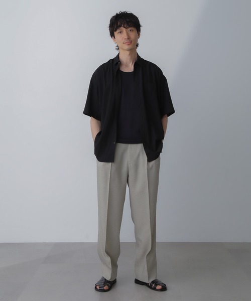 「NANO universe」 半袖シャツ X-LARGE ネイビー レディース_画像10