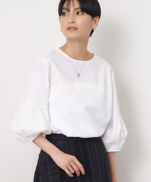 「OPAQUE.CLIP」 7分袖ブラウス 38 ホワイト レディース_画像4