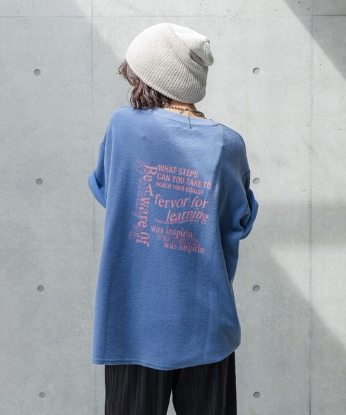 れすと23プロフ読推奨様　JSブラック38 PAGEBOY（ページボーイ） スウェットカットソー FREE ブルー