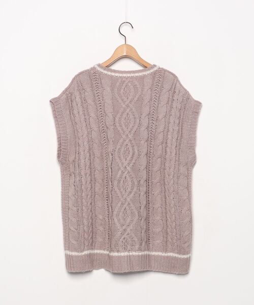 「notch.」 「ANDSEARCH」ノースリーブニット M ライトパープル レディース_画像2