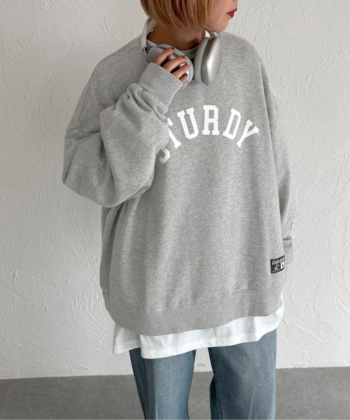 「apres jour mignon」 スウェットカットソー X-LARGE 杢グレー レディース_画像7