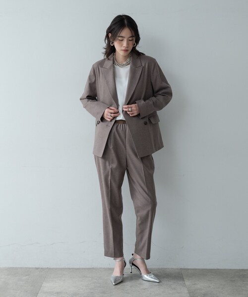INDIVI GALLEST ジャケット テーラードジャケット Comfy SET UP