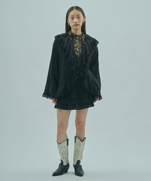 ROSE BUD（ローズバッド） ブラウス シャツ (mag.by c)FRILL COLLAR 