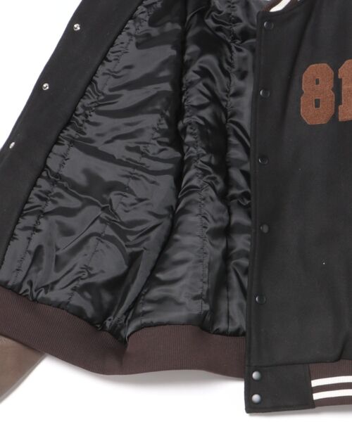 ✨CALEE 裏地キルティング レザー切替 ワッペン リブライン スタジャン ✨CALEE 裏地キルティング レザー切替 ワッペン リブライン スタジャン