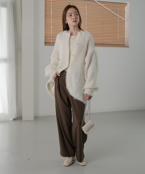 「Bab」 ニットカーディガン FREE オフホワイト レディース_画像6