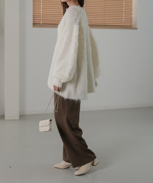 「Bab」 ニットカーディガン FREE オフホワイト レディース_画像8