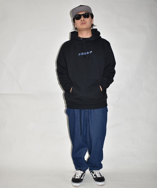 「DOUBLE STEAL」 プルオーバーパーカー MEDIUM グレー メンズ_画像4