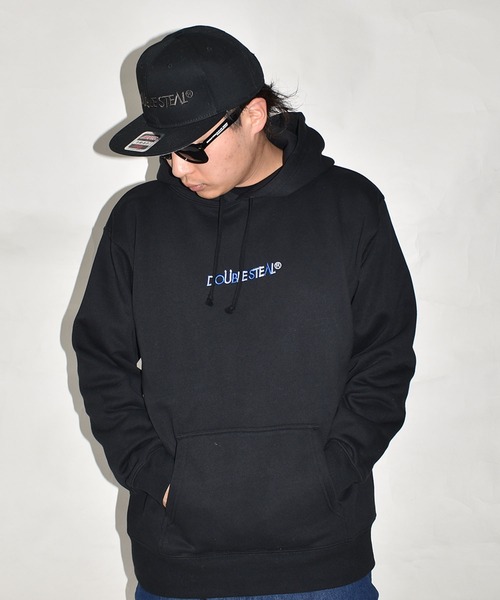 「DOUBLE STEAL」 プルオーバーパーカー MEDIUM グレー メンズ_画像5