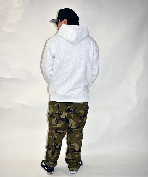 「DOUBLE STEAL」 プルオーバーパーカー MEDIUM グレー メンズ_画像9