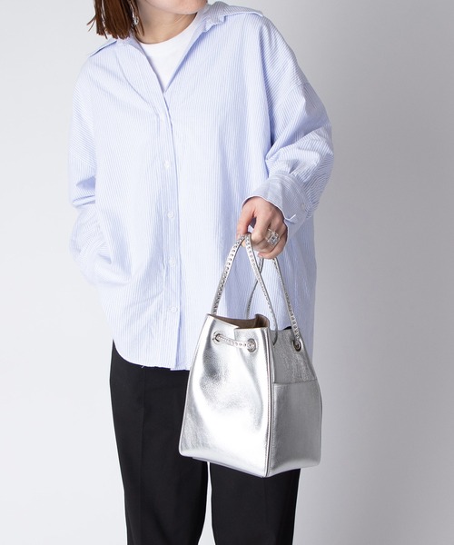 J&M Davidson（J＆Mデヴィッドソン） 」 ハンドバッグ FREE シルバー