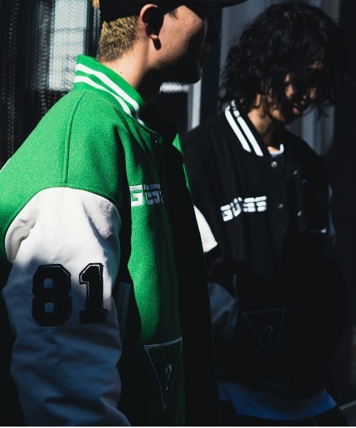 「GUESS ORIGINALS」 スタジャン S ブラック メンズ_画像4