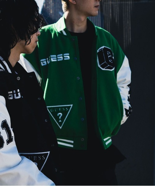 「GUESS ORIGINALS」 スタジャン S ブラック メンズ_画像5