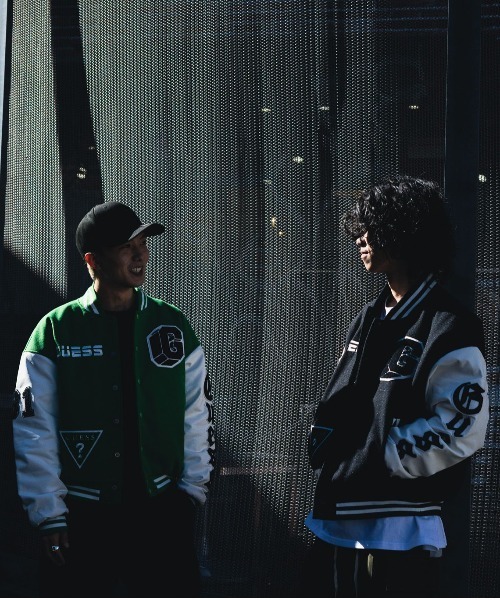 「GUESS ORIGINALS」 スタジャン S ブラック メンズ_画像8