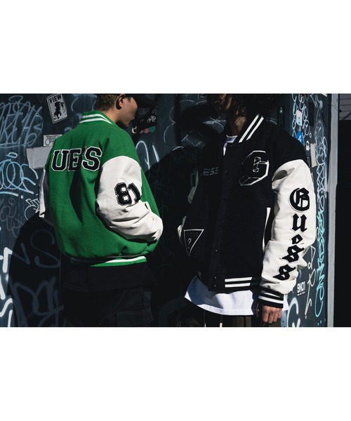 「GUESS ORIGINALS」 スタジャン S ブラック メンズ_画像9