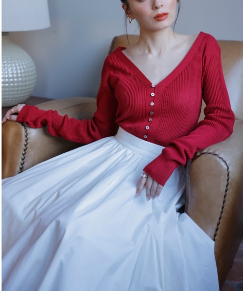 anuans（アニュアンス） フレアスカート MEDIUM ホワイト レディース