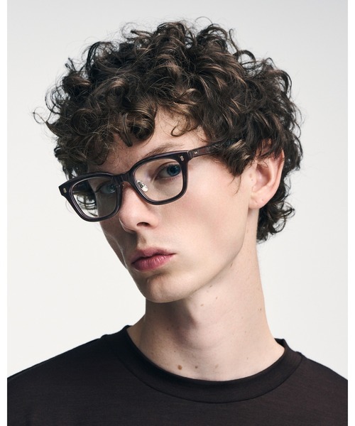 伊達メガネ メガネ 眼鏡 備長炭 SQUARE GLASSES メンズ レディースの画像