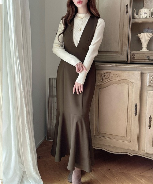 「Meiru」 サロペットスカート MEDIUM ブラック レディース_画像5