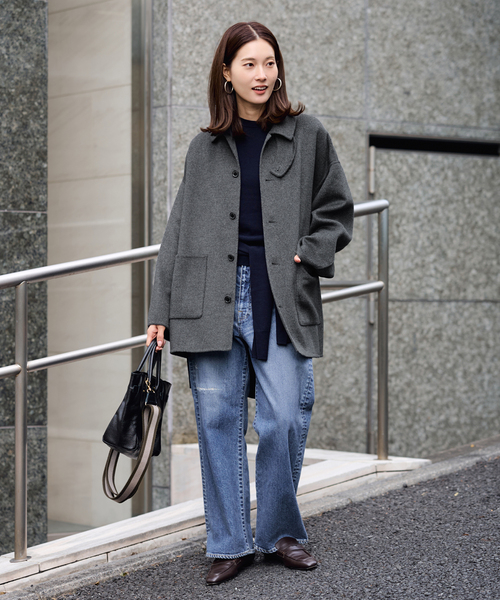 ハミルトンバルカラーミドルコート　36サイズ　グレー　新品未使用品 FRAMeWORK（フレームワーク） ステンカラーコート コート 「追加