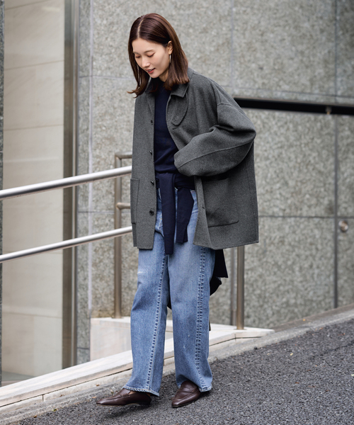 2025AWフレームワークFRAMeWORKハミルトンバルカラーミドルコート新品 2025AWフレームワークFRAMeWORKハミルトンバルカラーミドルコート新品