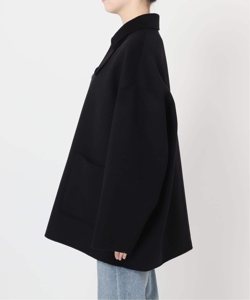 【新品・未使用】FRAMeWORK ハミルトンパルカラーミドルコート黒 38 フレームワーク FRAMeWORK ≪追加≫ハミルトンバルカラーミドルコート