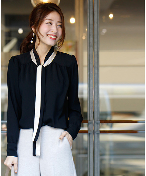 「Ehre style」 長袖ブラウス FREE アイボリー レディース_画像3