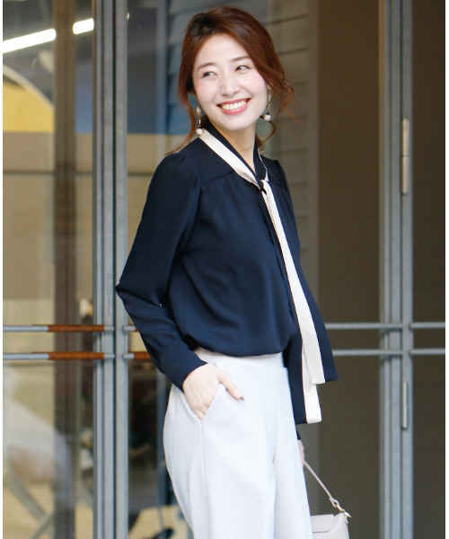 「Ehre style」 長袖ブラウス FREE アイボリー レディース_画像4