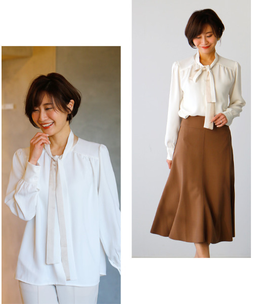 「Ehre style」 長袖ブラウス FREE アイボリー レディース_画像9