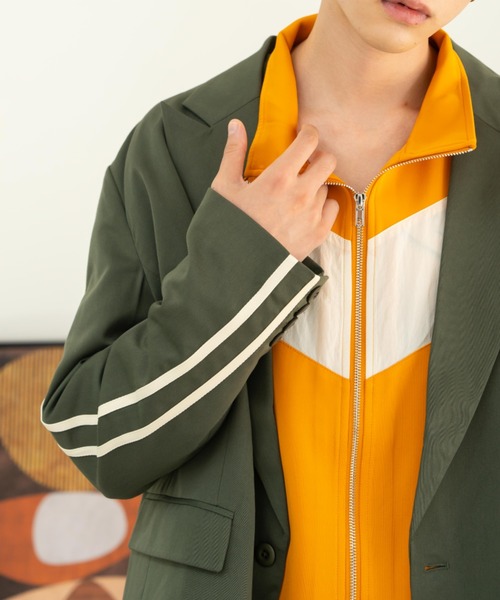 「eLur」 テーラードジャケット MEDIUM カーキ レディース_画像5