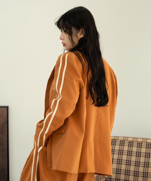 「eLur」 テーラードジャケット MEDIUM カーキ レディース_画像9