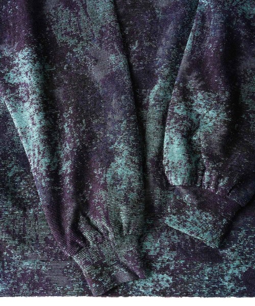 「SHAREEF」 長袖Tシャツ 1 ターコイズブルー メンズ_画像4