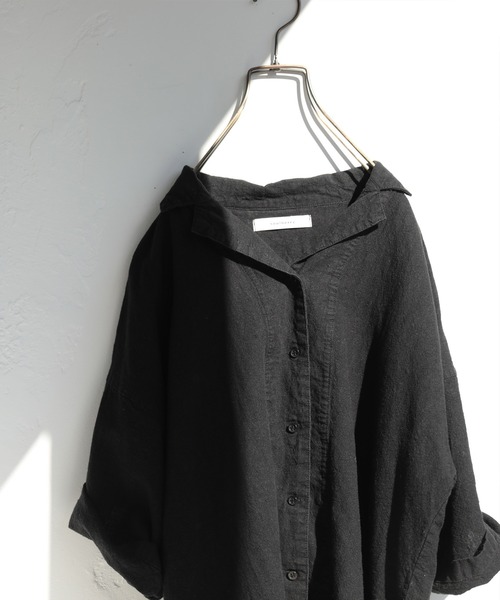 「soulberry」 7分袖ブラウス M ブラック レディース_画像3
