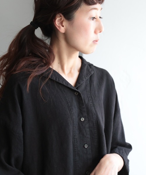 「soulberry」 7分袖ブラウス M ブラック レディース_画像5