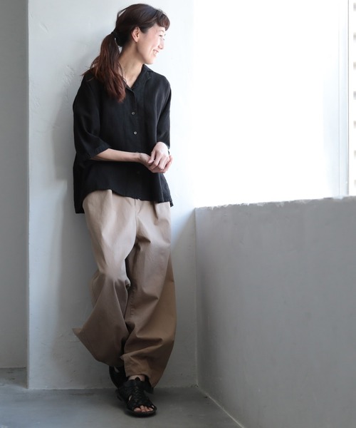 「soulberry」 7分袖ブラウス M ブラック レディース_画像6