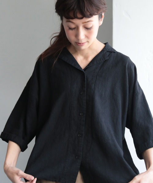 「soulberry」 7分袖ブラウス M ブラック レディース_画像8