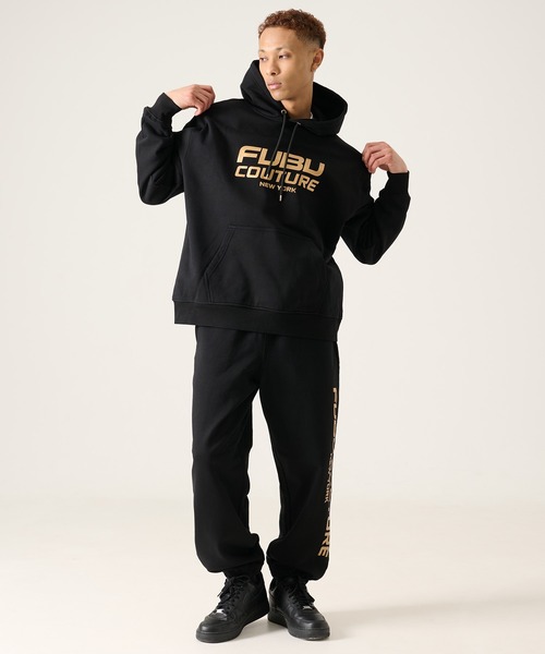 超目玉 FUBU ビッグパーカー FUBU（フブ） パーカー BIG ブランド ロゴ 刺繍 長袖 プルオーバー