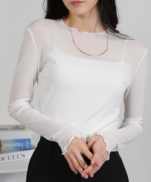 値下げ　レディース パワーネット カットソー 楽天市場】ミセス パワーネット（Tシャツ・カットソー｜トップス