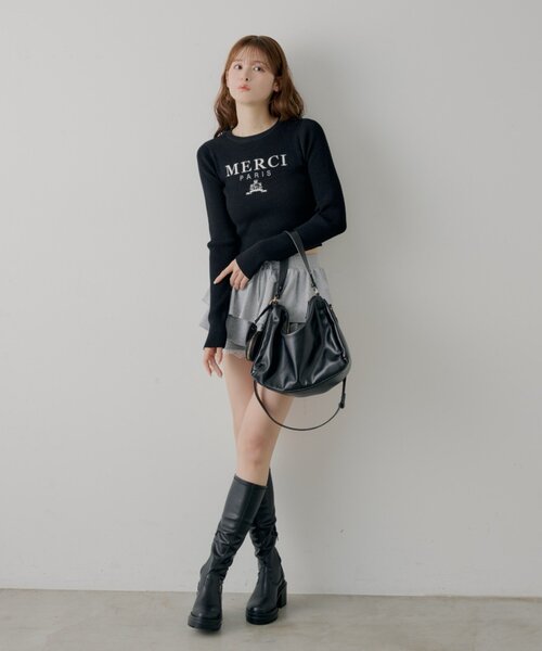プルニットオーバー ざっくり who'swhochico O.W.NO.W.Nのざっくり編みニット | soulberry