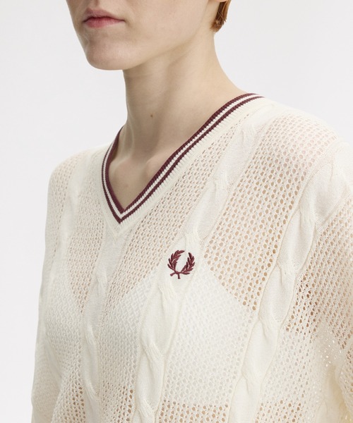 FRED PERRY（フレッドペリー） ニット セーター Mesh Cable Knit