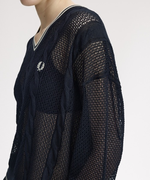 FRED PERRY（フレッドペリー） ニット セーター Mesh Cable Knit