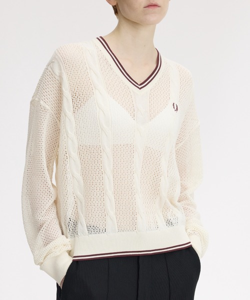 FRED PERRY（フレッドペリー） ニット セーター Mesh Cable Knit