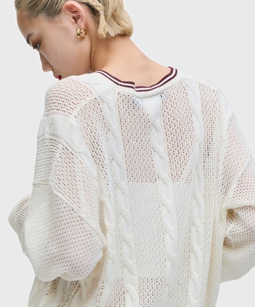 FRED PERRY（フレッドペリー） ニット セーター Mesh Cable Knit