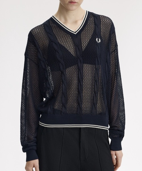 FRED PERRY（フレッドペリー） ニット セーター Mesh Cable Knit