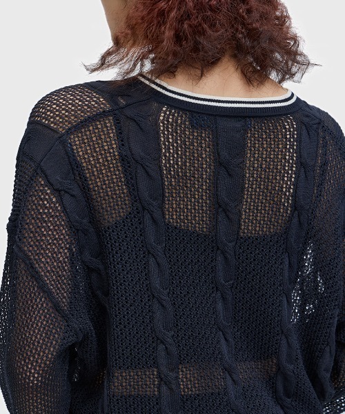フレッドペリー FRED PARRY Mesh Cable Knit FRED PERRY（フレッドペリー） サマーニット ニット セーター Mesh