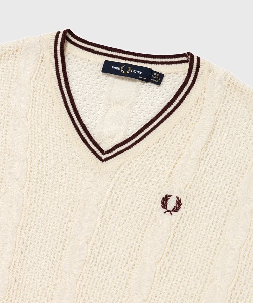 FRED PERRY（フレッドペリー） ニット セーター Mesh Cable Knit