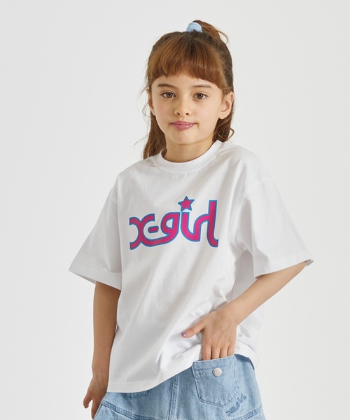 X-girl Stages（エックスガールステージス） tシャツ ミルズロゴ半袖T