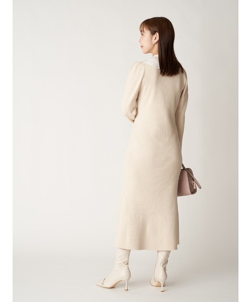 「CELFORD」 ニットワンピース 36 ダークブラウン レディース_画像3