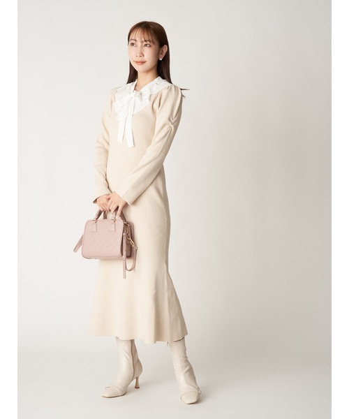 「CELFORD」 ニットワンピース 36 ダークブラウン レディース_画像5