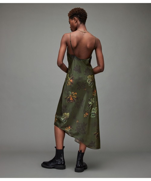 「ALLSAINTS」 キャミソールワンピース 6 グリーン レディース_画像7